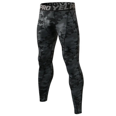 Muške PRO kompresijske tajice za trčanje Uske sportske tajice Kamuflažne hlače Brzo sušeće muške hlače za fitness trening u teretani
