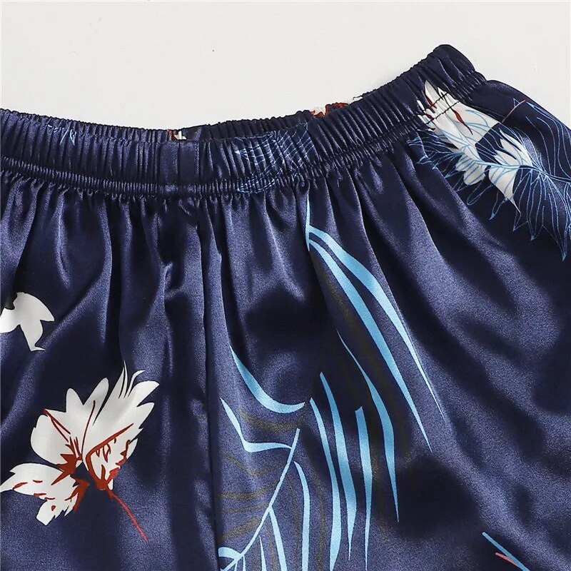 2023 Γυναικεία Σετ Πυτζάμες Σατέν Πυτζάμες Μεταξωτό 4 τεμάχια Νυχτικά Πυτζάμες Λουράκι Δαντέλα Sleep Lounge πιτζάμα με μαξιλαράκια στο στήθος