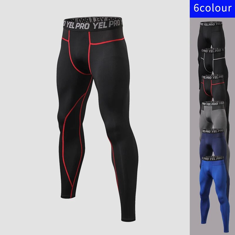 Vyriškos kompresinės kelnės Bėgimo sportiniai antblauzdžiai, skirti treniruotėms, greitai išdžiūstančios, kvėpuojančios pėdkelnės Vyriškos sporto salės jogos sportinė apranga