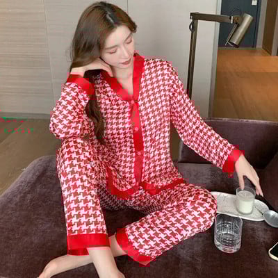 Suures suuruses siidist pidžaamad naiste soliidsed armsad pidžaamad naistele suvised öörõivad pidžaama kaheosaline komplekt, satiinist siidist pidžaamad, puhkeriided