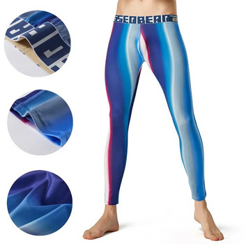 Компресионни панталони Мъжки тесни панталони за бягане Fitness Baselayer Cool Dry Спортни клинове Тесни панталони за тренировка