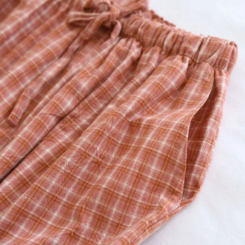 Най-нови памучни карирани дълги панталони Дамско домашно облекло Пижами Панталони Меки и дишащи ежедневни ежедневни панталони Pantalones De Mujer