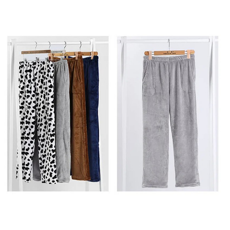 Talvised pidžaamad Kodupüksid Naistele Mehed Elastsed Püksid Lahtised Soojad Paksud Fannel Pidžaamad Püksid Magamisriided Öörõivad Dropship