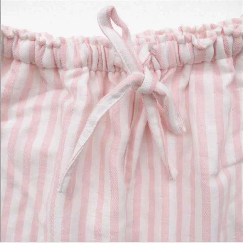 2023 m. pavasario ruduo, 100 % medvilnė, moteriškos apatinės apatinės kelnės, moteriškos didelio dydžio naktinės kelnės, moteriškos laisvalaikio dryžuotos namų kelnės