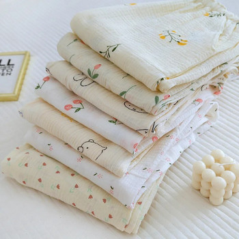 Νέο Βαμβακερό απλό άνετο φαρδύ σπιτικό παντελόνι πιτζάμες για γυναίκες Πολύχρωμο λουλούδι με πλαϊνές τσέπες Χαριτωμένο παντελόνι ύπνου