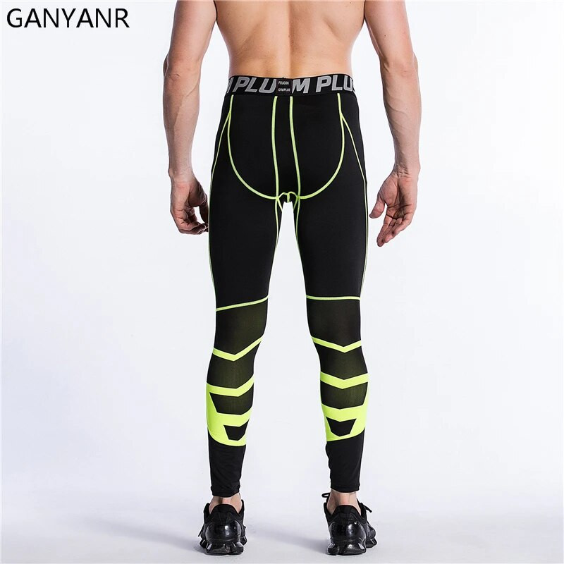 GANYANR Bėgimo pėdkelnės Vyrai Sportas Krepšinis Kompresinės Kelnės Sporto salė greitai Dry Kelnės Sportinės Antblauzdžiai Žiemos Ilgas Kultūrizmas