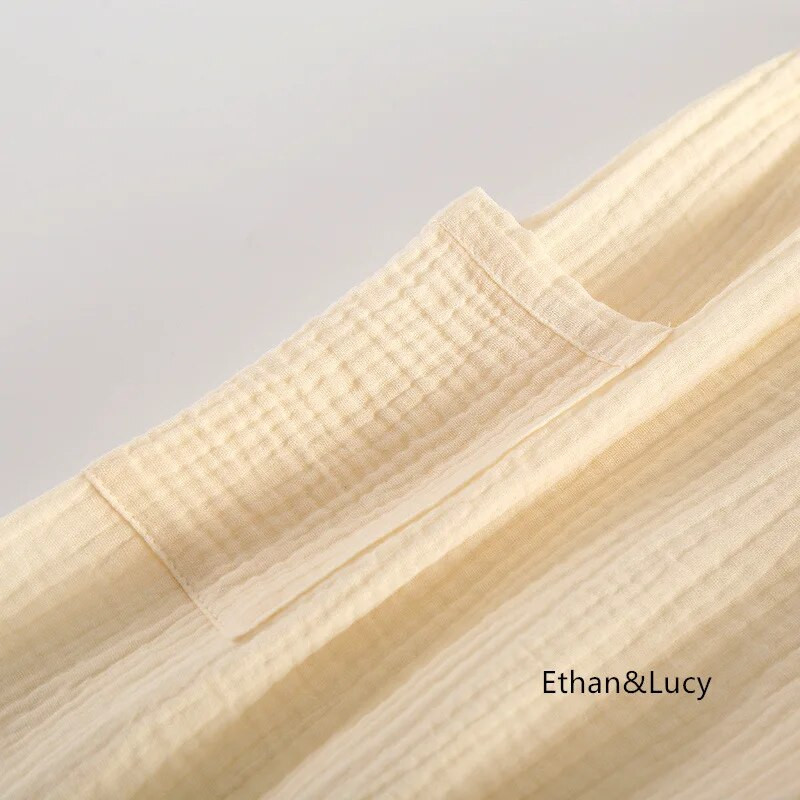 Pavasarį ir vasarą Naujausios moteriškos medvilninės plačios kojos Capris Naminiai drabužiai Moteriškos kelnės Vienspalvės pižamos moteriškos kelnės