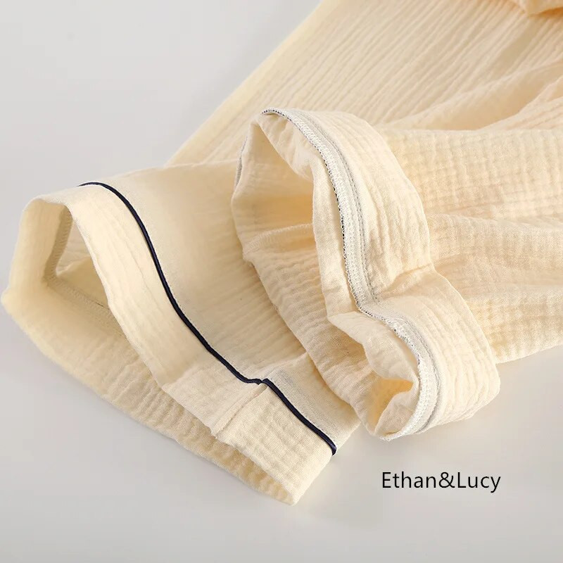 Pavasarį ir vasarą Naujausios moteriškos medvilninės plačios kojos Capris Naminiai drabužiai Moteriškos kelnės Vienspalvės pižamos moteriškos kelnės