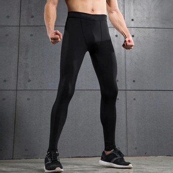 Компресионни панталони Мъжки дишащи баскетболни клинове за фитнес Тренировка Фитнес Чорапогащи за бягане Мъжки сухи спортни тренировъчни дълги панталони