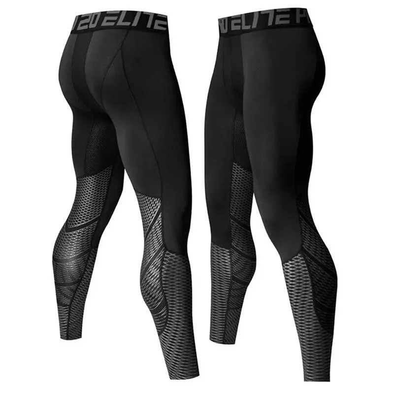 Vyriškos bėgimo pėdkelnės Pro kompresinės jogos kelnės GYM, treniruotės, treniruotės, antblauzdžiai, treniruotės Krepšinis, treniruotės, treniruokliai, sportiniai drabužiai UX69