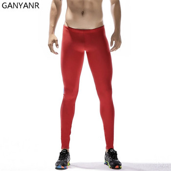 Чорапогащник за бягане на марката GANYANR Мъжки спортни облекла Компресионни панталони Баскетболни йога панталони Фитнес зала Фитнес Атлетичен найлон