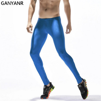Чорапогащник за бягане на марката GANYANR Мъжки спортни облекла Компресионни панталони Баскетболни йога панталони Фитнес зала Фитнес Атлетичен найлон