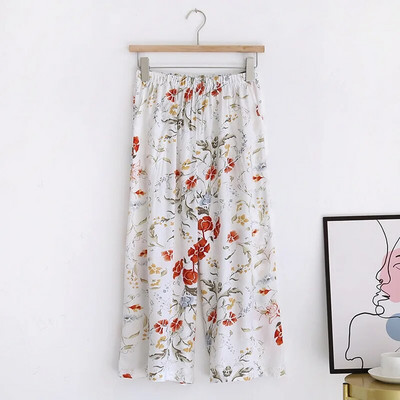 Ženske hlače za spavanje za proljeće i ljeto Tanke, mekane rajone, labave ležerne hlače za kućnu odjeću za žene Donji dio hlača za spavanje Lounge Wear