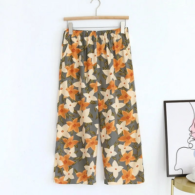 Ženske hlače za spavanje za proljeće i ljeto Tanke, mekane rajone, labave ležerne hlače za kućnu odjeću za žene Donji dio hlača za spavanje Lounge Wear