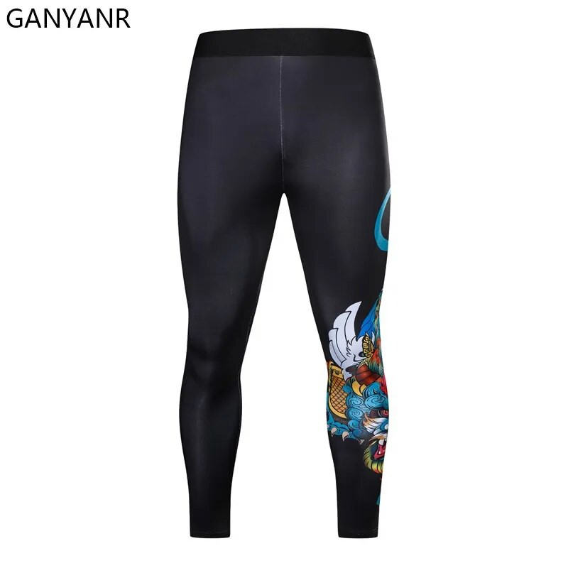 GANYANR Vyriški bėgimo pėdkelnės Krepšinio Kompresinės kelnės Antblauzdžiai Sportinė apranga Fitnesas Sportas Seksuali Jogos Trasa Treniruotė Ilga Žiema