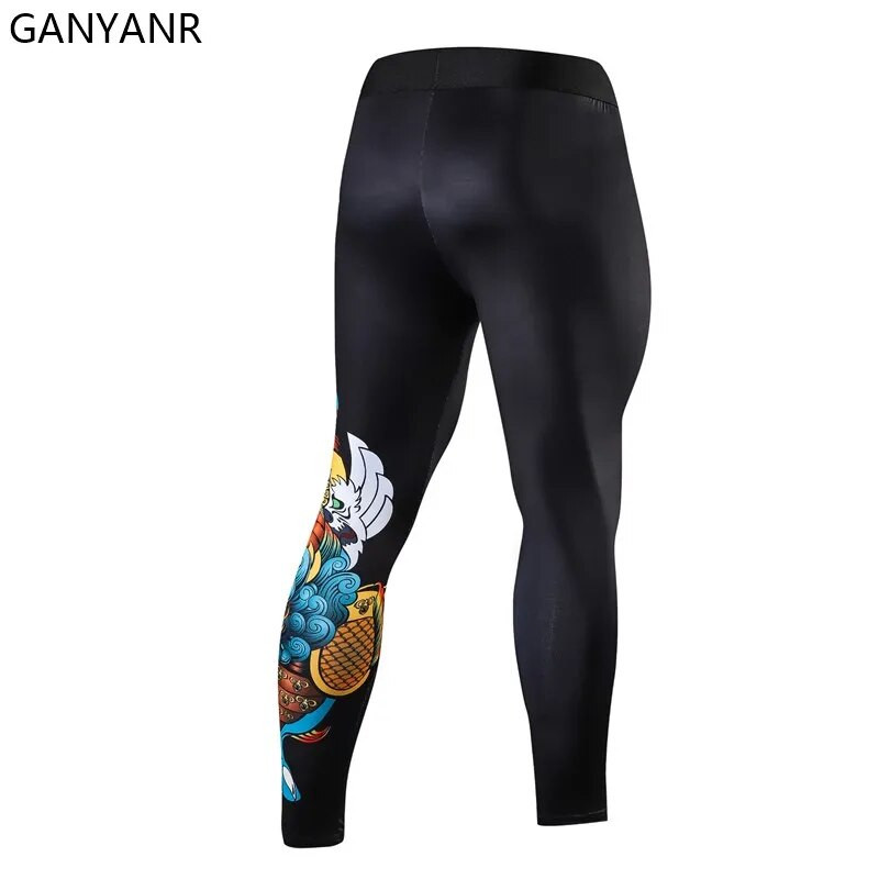 GANYANR Vyriški bėgimo pėdkelnės Krepšinio Kompresinės kelnės Antblauzdžiai Sportinė apranga Fitnesas Sportas Seksuali Jogos Trasa Treniruotė Ilga Žiema