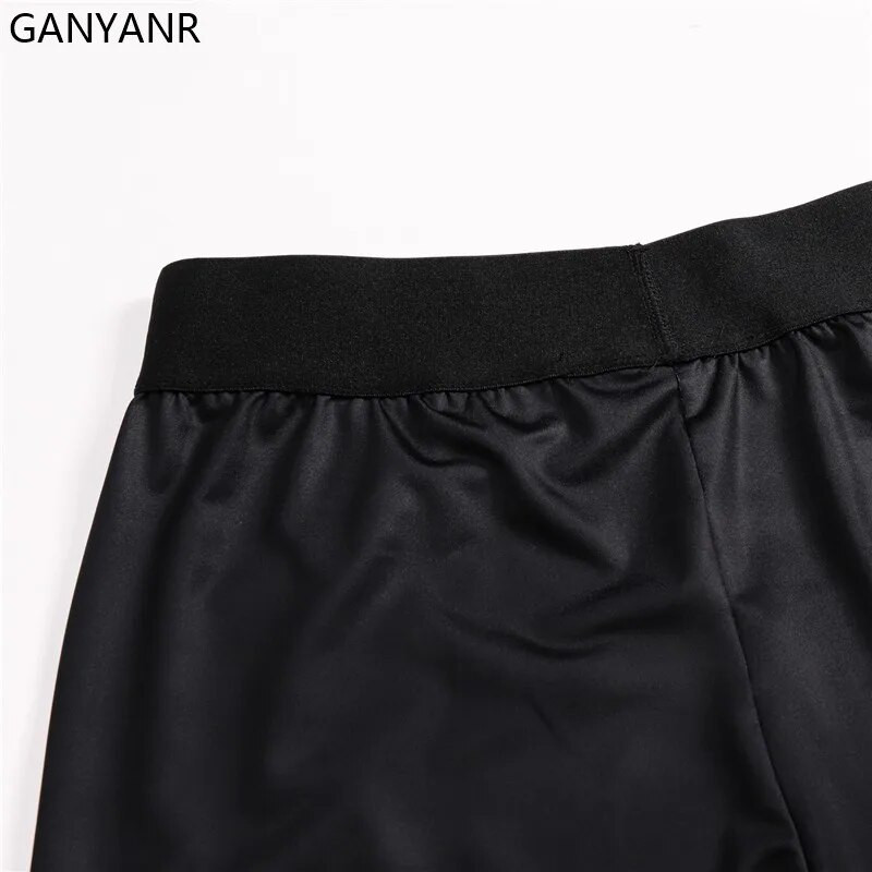 GANYANR Vyriški bėgimo pėdkelnės Krepšinio Kompresinės kelnės Antblauzdžiai Sportinė apranga Fitnesas Sportas Seksuali Jogos Trasa Treniruotė Ilga Žiema