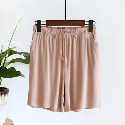 Ženske ljetne jednobojne modalne kućne kratke hlače s elastičnim džepom s uzicom u struku, ženske pidžame za spavanje, kratke pidžame