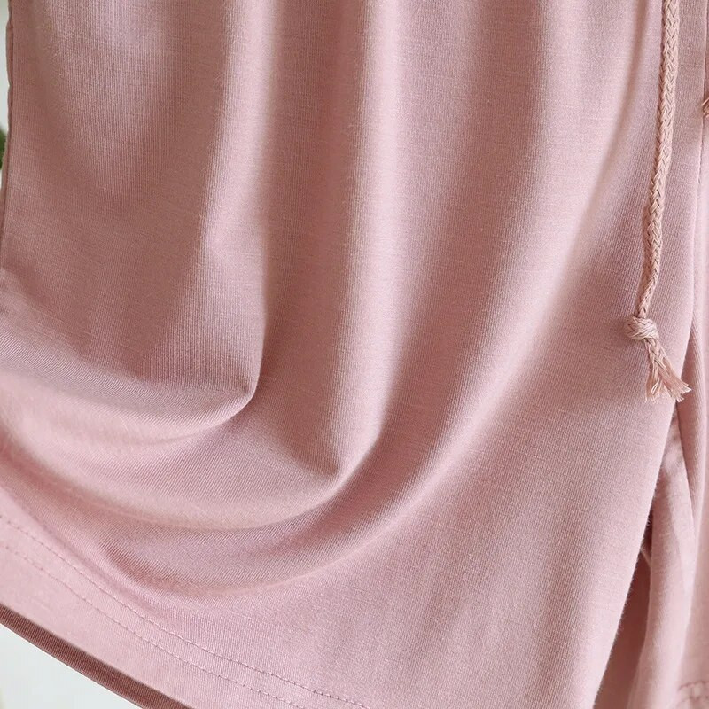 Ženske ljetne jednobojne modalne kućne kratke hlače s elastičnim džepom s uzicom u struku, ženske pidžame za spavanje, kratke pidžame