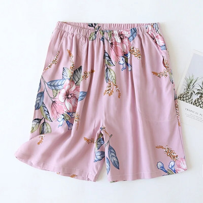 Lahedad ja mugavad hingavad rayon-lõikelised pidžaamapüksid Naistele Lilled Õhukesed lahtised viskoospüksid Naiste suvised armsad lühikesed püksid