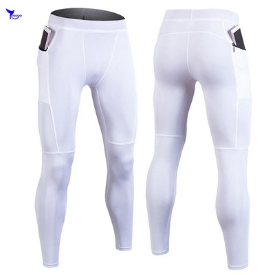 GYM Exercise Mens Running Tights Compression Yoga Pants Fitness Leggings Workout Basketball Soccer Training Sportswear Trousers