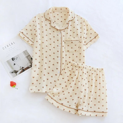 Nauji vasariniai 2 dalių rinkiniai, skirti moteriškoms medvilninėms pižamoms, namų drabužiams su apykakle, didelio dydžio pižama, moteriška pižama