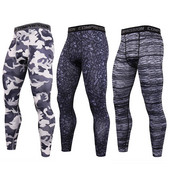 Vyriški kompresiniai greitai džiūstantys 3D spaudiniai kelnės Bėgimo antblauzdžiai Sporto salė Fitnesas Sportinės Treniruotės Kelnės Vyriškos Jogos Treniruotės Dviratininko drabužiai