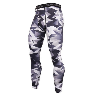 Vyriški kompresiniai greitai džiūstantys 3D spaudiniai kelnės Bėgimo antblauzdžiai Sporto salė Fitnesas Sportinės Treniruotės Kelnės Vyriškos Jogos Treniruotės Dviratininko drabužiai
