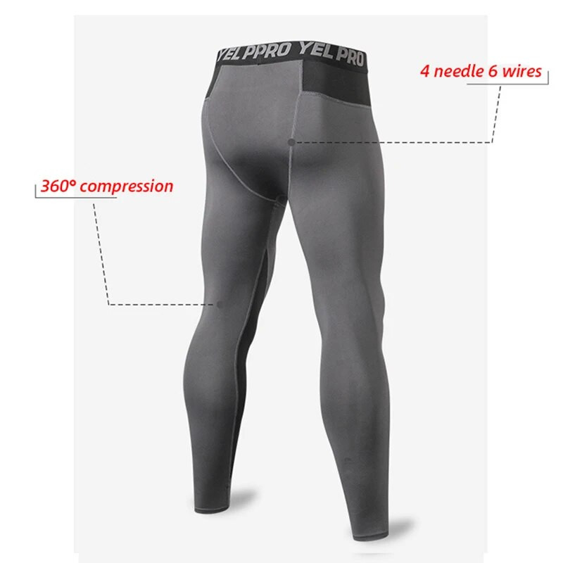 Greito džiūvimo kompresinės kelnės Pėdkelnės Vyriškos Kvėpuojančios tinklelio tinkleliai Sportiniai Antblauzdžiai Fitneso Sportinė Apranga Sporto salė siauros kelnės