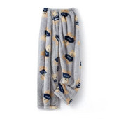 Sügis- ja talvine paksendatud korallifliisist meeste pidžaamapüksid pluss Fat pluss-suuruses naiste plüüsipüksid soojad kodupüksid