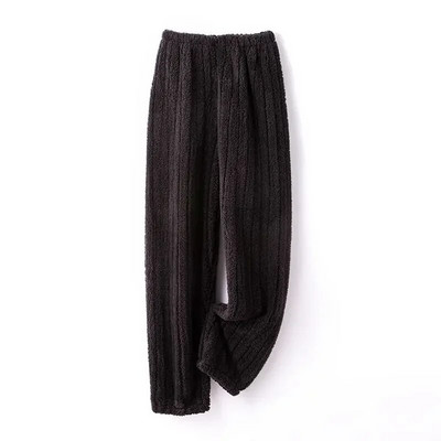 Sügis- ja talvine paksendatud korallifliisist meeste pidžaamapüksid pluss Fat pluss-suuruses naiste plüüsipüksid soojad kodupüksid