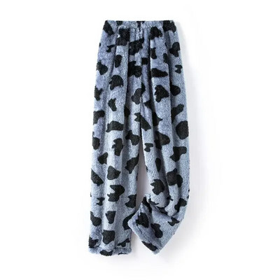 Sügis- ja talvine paksendatud korallifliisist meeste pidžaamapüksid pluss Fat pluss-suuruses naiste plüüsipüksid soojad kodupüksid