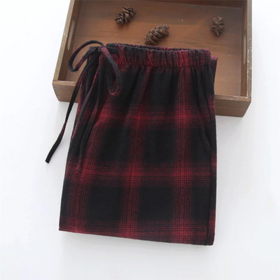 Karirani dizajn Tople zimske hlače za spavanje za žene Duge hlače od pamučnog flanela Kućna odjeća Lounge odjeća Pidžama Hlače Pidžama Femme