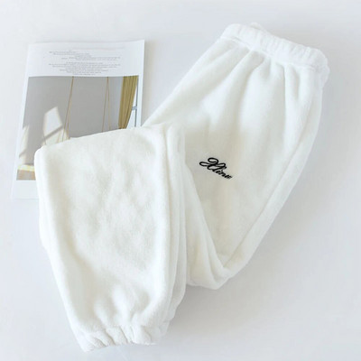 Naujos flanelinės pižamos kelnės Vyriškos ir moteriškos žiemos poros poilsio salone Wea laisvalaikio minkštos šiltos namų kelnės plius aksominės koralinės vilnos namų kelnės