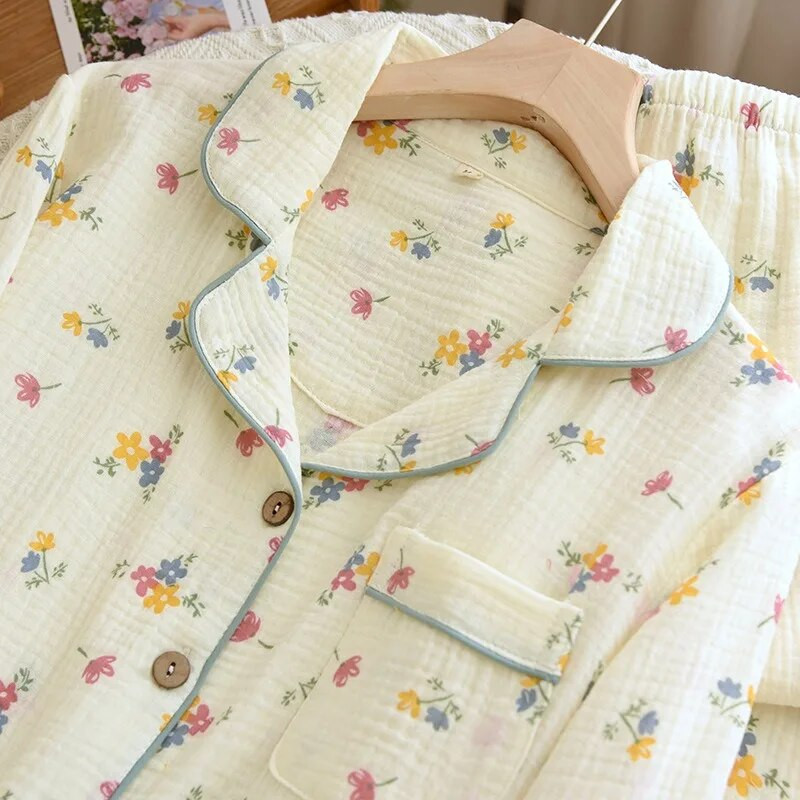 2024. Nova spavaćica s dugim rukavima za žene Odjeća za spavanje Kompleti pamučnih pidžama za žene Odjeća za spavanje Odjeća za spavanje Kućna odjeća Pidžame