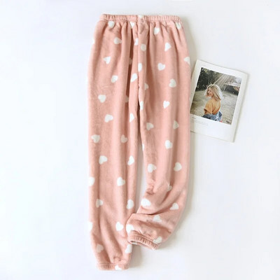 Armsad plüüsist paksud talvised pidžaamapüksid naiste püksid 2023 trükitud flanellist pidžaamapüksid soojad hubased kohevad korallifliisist kodupüksid