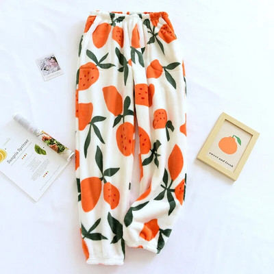 Armsad plüüsist paksud talvised pidžaamapüksid naiste püksid 2023 trükitud flanellist pidžaamapüksid soojad hubased kohevad korallifliisist kodupüksid