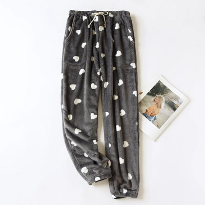 Armsad plüüsist paksud talvised pidžaamapüksid naiste püksid 2023 trükitud flanellist pidžaamapüksid soojad hubased kohevad korallifliisist kodupüksid