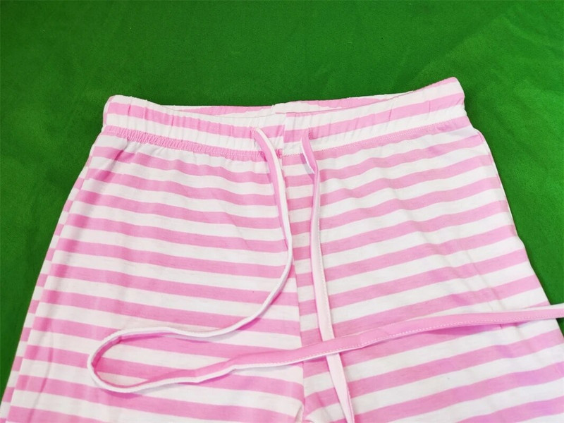 Ženske pamučne duge pidžame hlače - mekana i udobna spavaćica s uzicom u struku, seksi dizajn na pruge, ljetni ležerni stil