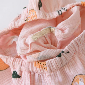 Японски пролетни и есенни нови дамски панталони 100% памучен крепиран плат тънки домашни панталони панталони с карикатури летни голям размер дамски