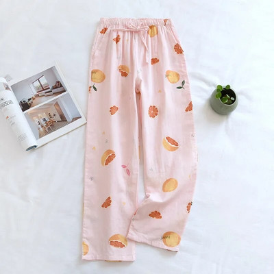 100% puuvillane marli kodupüksid naiste õhukesed püksid mitmevärvilised suured kevad- ja sügissuvised majapidamispüksid vabaaja püksid