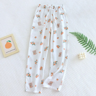 100% puuvillane marli kodupüksid naiste õhukesed püksid mitmevärvilised suured kevad- ja sügissuvised majapidamispüksid vabaaja püksid