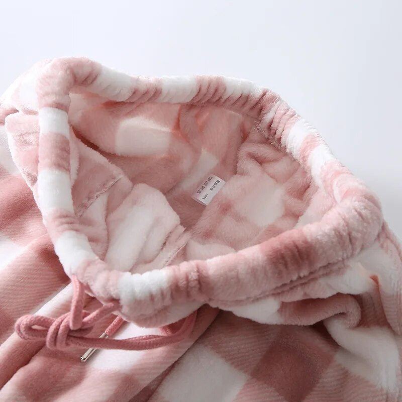 Fdfklak Fashion ruuduline flanellist magamispüksid vabaaja korallifliisist soojad magamisriided koduseks kandmiseks pidžaamapüksid naiste püksid
