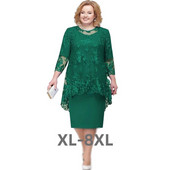 Nova haljina velikih veličina za žene Čipkasta haljina uz kroj Ženske prevelike haljine Večernje zabave Elegantne luksuzne slavne 3xl 4xl 5xl 6xl