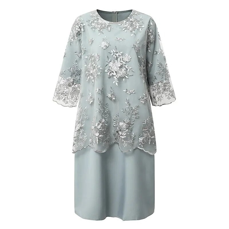 Nova haljina velikih veličina za žene Čipkasta haljina uz kroj Ženske prevelike haljine Večernje zabave Elegantne luksuzne slavne 3xl 4xl 5xl 6xl