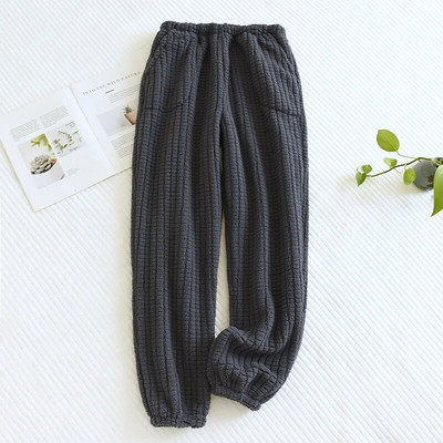 Zimska spavaća odjeća za par za žene Pidžama hlače Muškarci Pidžama Mujer Pidžama od debljeg flanela Donji dio džepova Kućna odjeća