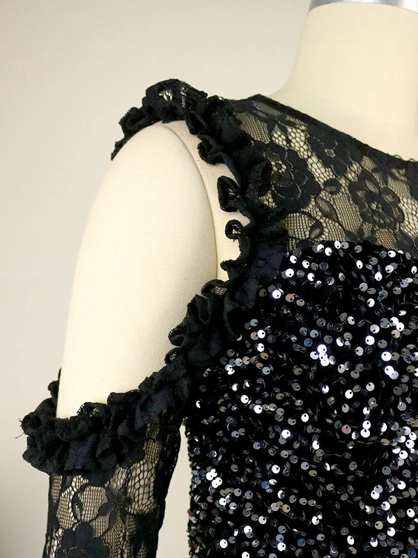 AOMEI crna baršunasta haljina, ženske svjetlucave vintage hladne haljine s ramenima, dugih rukava, sjajne maturalne luksuzne bling večernje haljine