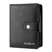 Nova muška kratka studentska torba za kartice od PU kože, kopča na patentni zatvarač, retro novčanik