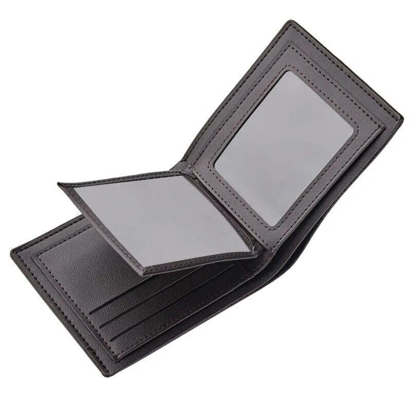 Horizontali piniginė vyriška trumpalaikė verslo daugiafunkcė kreditinių kortelių laikiklis PU odinė vyriška piniginė