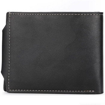 Πορτοφόλι με αγκράφα 2023 New Men Short Purse Vintage Soft PU Δερμάτινο πορτοφόλι θήκης πιστωτικής κάρτας